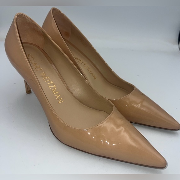 Stuart Weitzman Eva 100 Pump Leather Adobe 3”Heel...